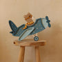 Little Lights Airplane Night Light with Teddy Pilot | Denim