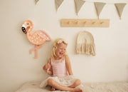 Flamingo Nachtlicht aus Holz Tropische Deko-Lampe für Kinder Rosa Kinderzimmer Wanddeko Babyparty-Geschenk Mädchenzimmer Boho Baby-Geschenk Exotisches Tier