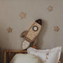 Little Lights Space Rocket Night Light | Cappuccino Wood