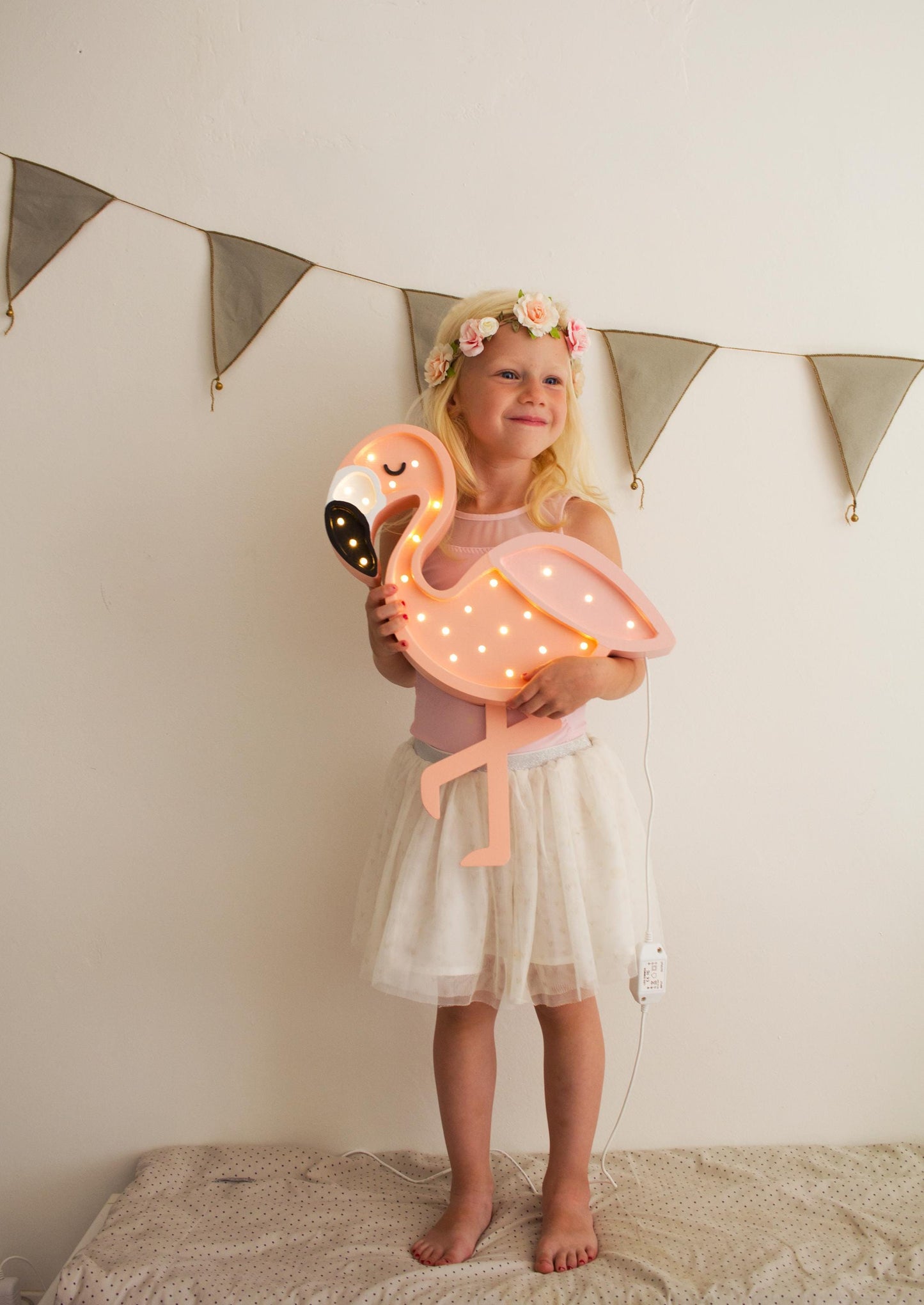 Flamingo Nachtlicht aus Holz Tropische Deko-Lampe für Kinder Rosa Kinderzimmer Wanddeko Babyparty-Geschenk Mädchenzimmer Boho Baby-Geschenk Exotisches Tier