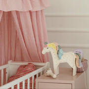 Einhornlampe aus Holz, Kinderzimmer-Deko, handgefertigt, Märchen-Thema, Beleuchtung, Kinderzimmer-Wandlampe, Pferd-Nachtlicht, Pastell-Regenbogen, Rosa, Mädchenzimmer