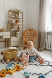 Hölzerne Alphabet-Buchstaben für Kinder – personalisierte Deko – pädagogische Holzbuchstaben – Montessori-Geschenk – Waldorf-Holzklötze – Holzspielzeug