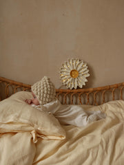 Blumen-Holzlampe Gänseblümchen Weiß Nachtlicht LED Kinderzimmer Boho Deko Handgemachte Lampe für Mädchen Kinderzimmer Boho Babyparty Geschenk für Mädchen Taufe Baby
