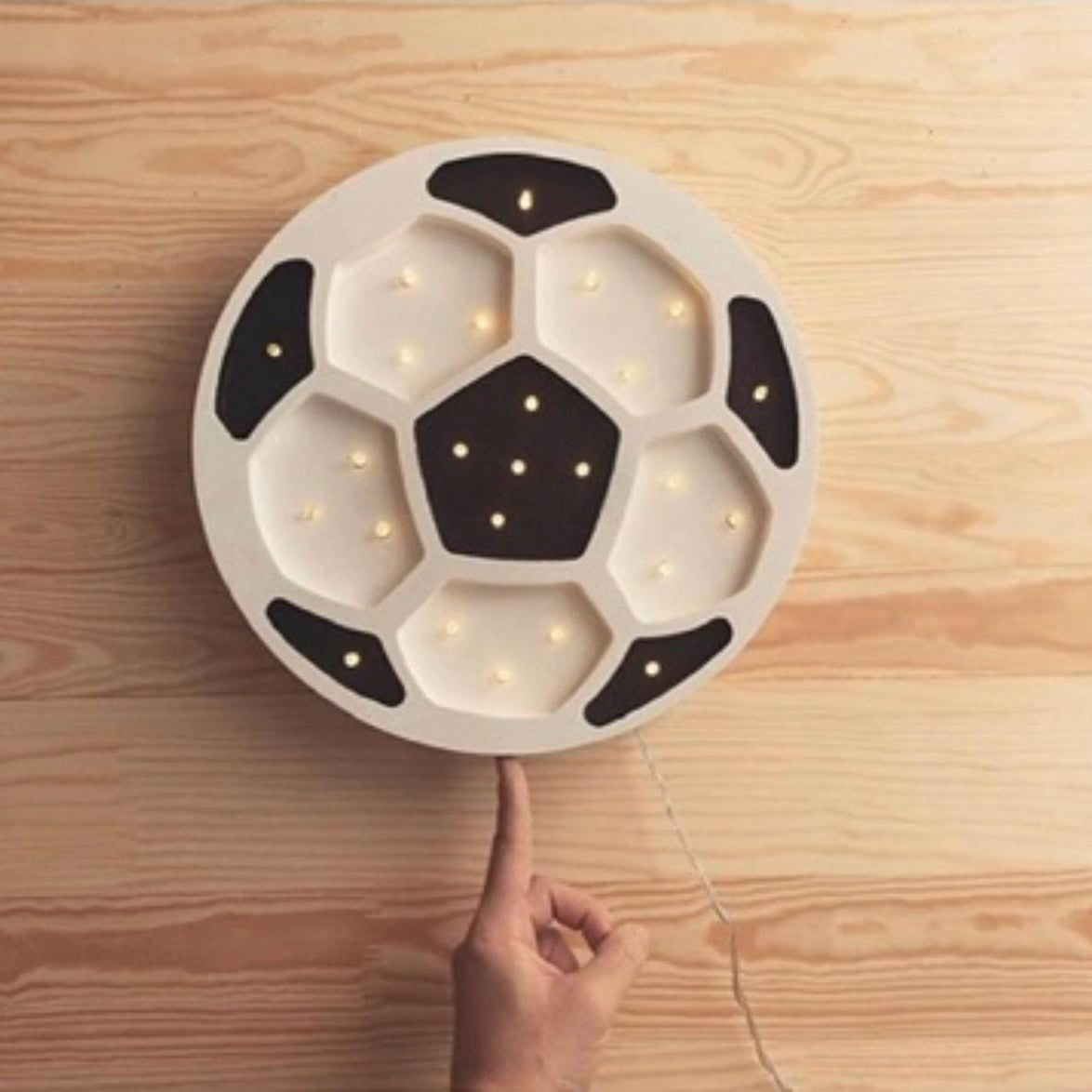 Wooden Soccer Ball Night Light LED Lamp for Kids Room Decor Personalized Soccer Ball Night Lamp Wooden Nursery Light Sports Theme Kids Lamp