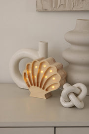 Muschel-Nachtlicht aus Holz, pinkfarbene Lampe für Meerjungfrauen-Zimmer, Kinderzimmer, Ozean-Thema-Deko, Küsten-Kinderzimmer-Deko, Boho-Stil, Ozean-inspiriert, Bali-Stil