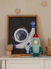 Weltraumraketen-Nachtlicht für kleine Astronauten Kinderzimmer Weltraum-Themenlampe für kleine Entdecker Weltraumabenteuer-Dekoration Kosmisches Jungenzimmer Galaktisch