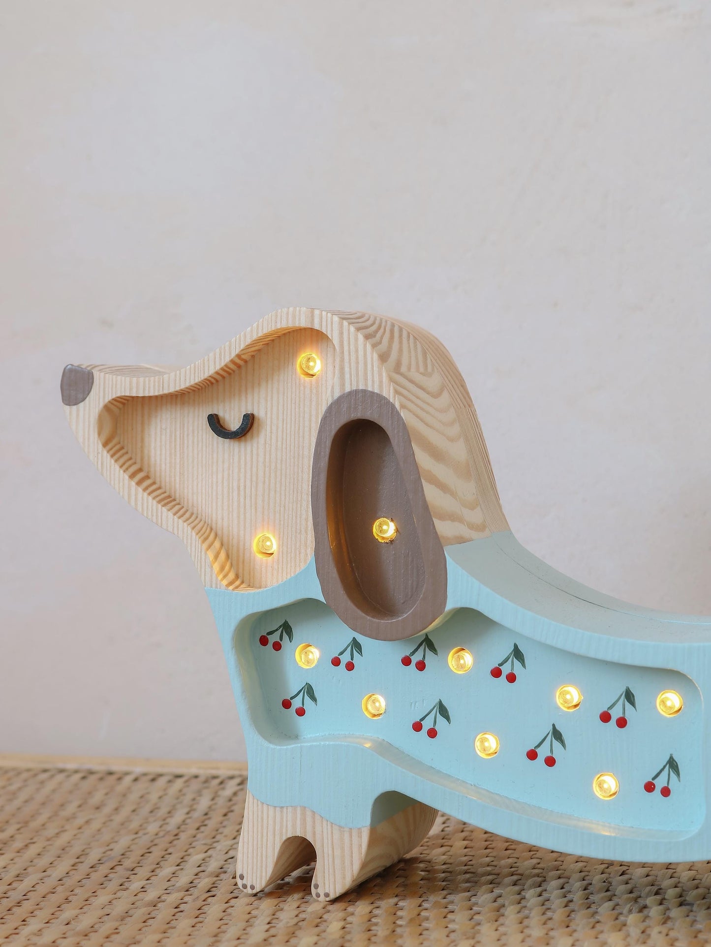 Dog Night Light Wooden Lamp for Kids' Room Dachshund Dog Decor Bedside Lamp Gift for Dog and Dachshund Lovers Custom Cute Puppy Wall Light
