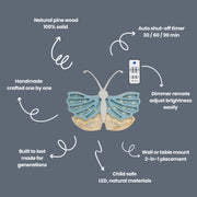 Lampka Nocna Motyl Little Lights | Blue Jay- Końcówka Kolekcji