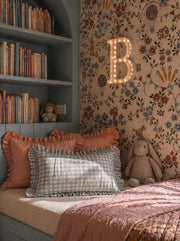 Nachtlicht aus Holzbuchstaben Personalisierte Beleuchtung Kinderzimmer Buchstabengeformte Lampe Holzbuchstaben Deko Wand Initialen B Neugeborenen-Geschenk Typografie