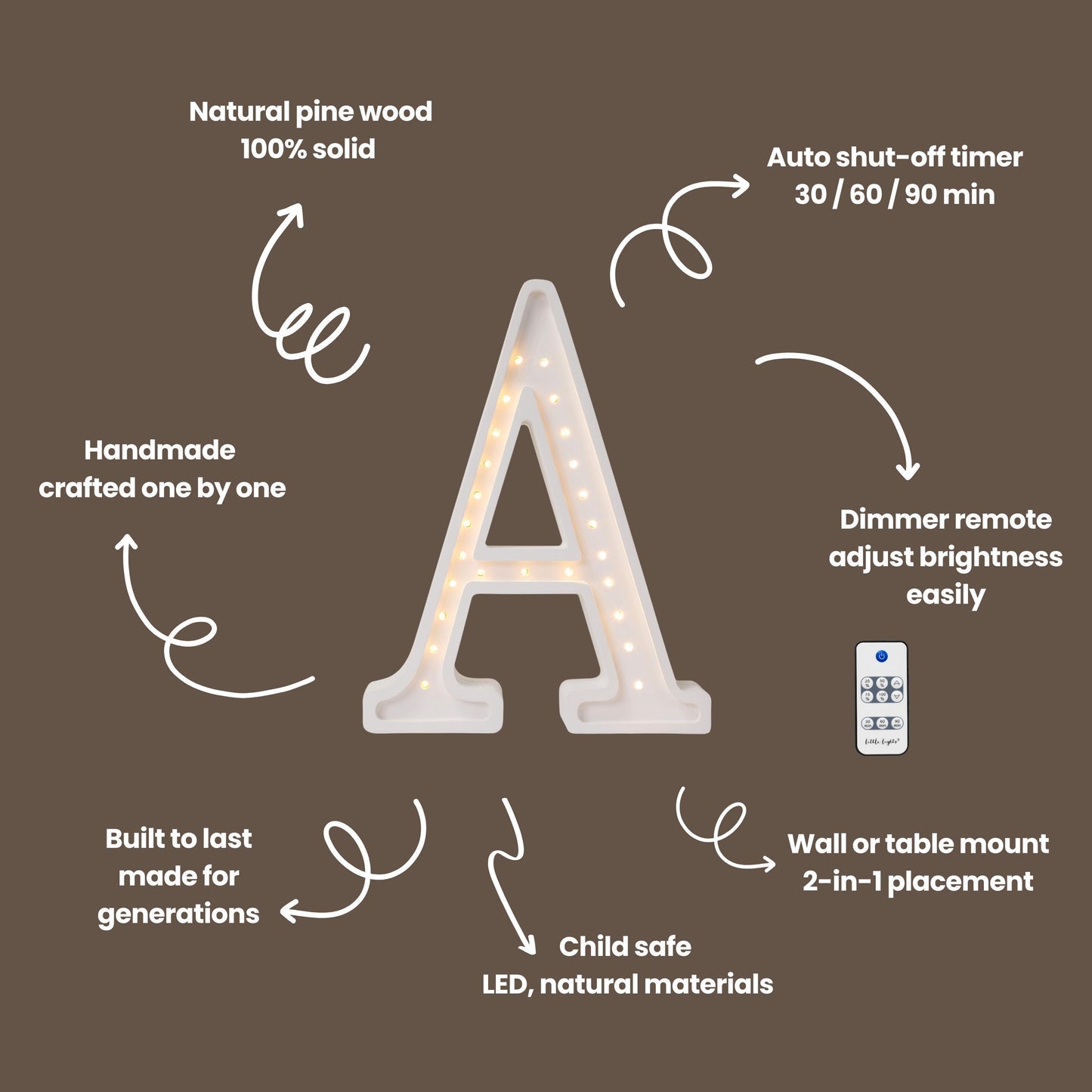 Wooden Letter Night Light Personalized Lighting Kids Room Letter Shaped Lamp Wooden Letters Decor Wall Initials A Newborn Gift Typography