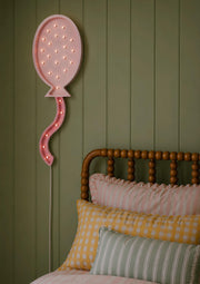Nachtlicht aus Holz Heißluftballon für Mädchenzimmer Kinder LED Rosa Lampe Boho Dekor Babyparty Geschenk Prinzessin Mädchenzimmer Kinderzimmer Wanddeko