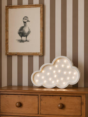 Wooden Cloud Night Light White Nursery Decor Kids' Room Handmade Lamp Baby Gift Sky Wall Montessori Boho Dreamy Lighting Soft Glow Minimal