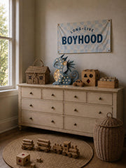 Holzdrachen-Nachtlicht Handgemachte Märchen-Deko Kinderzimmerlampe Montessori Babyzimmer-Licht Fantasy-Thema Kinderzimmer-Deko Blaues Geschenk Jungen
