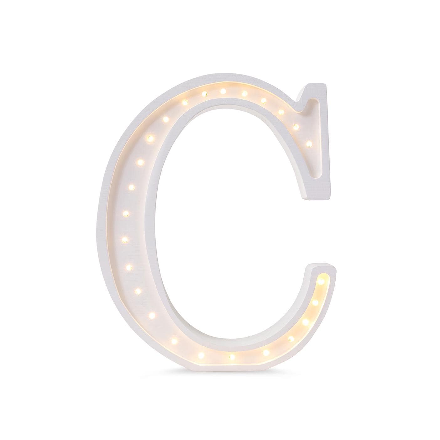 Wooden Letter Night Light Personalized Lighting Teen Room Monogram Shaped Lamp 3D Letters Wall Decor Initials C Newborn Gift Typography Name