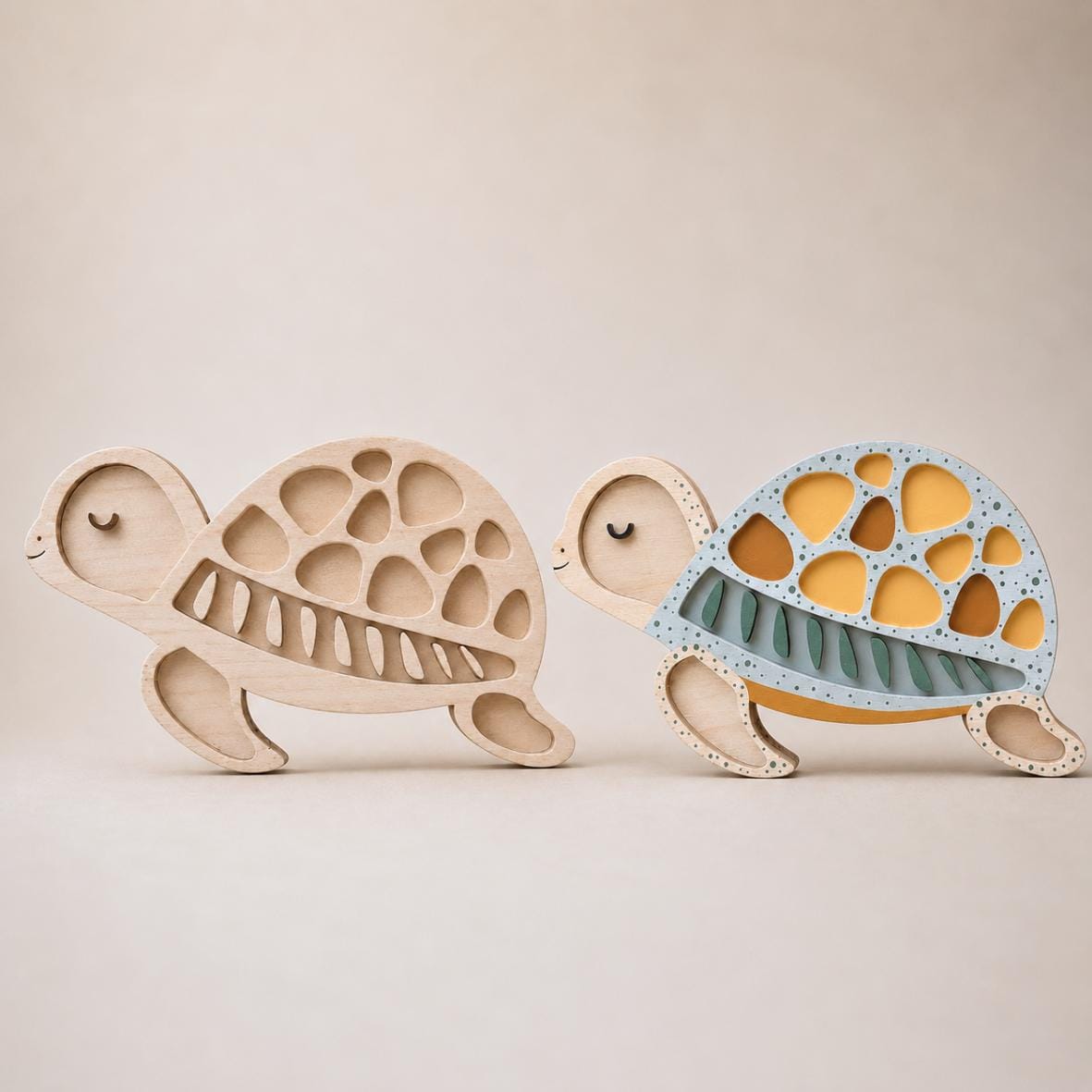DIY Wooden Turtle Painting Kit for Kids Montessori Craft Kit Handmade Paint Your Own Crafty Ocean Decor Sea Animal Nautical Waldorf Toy