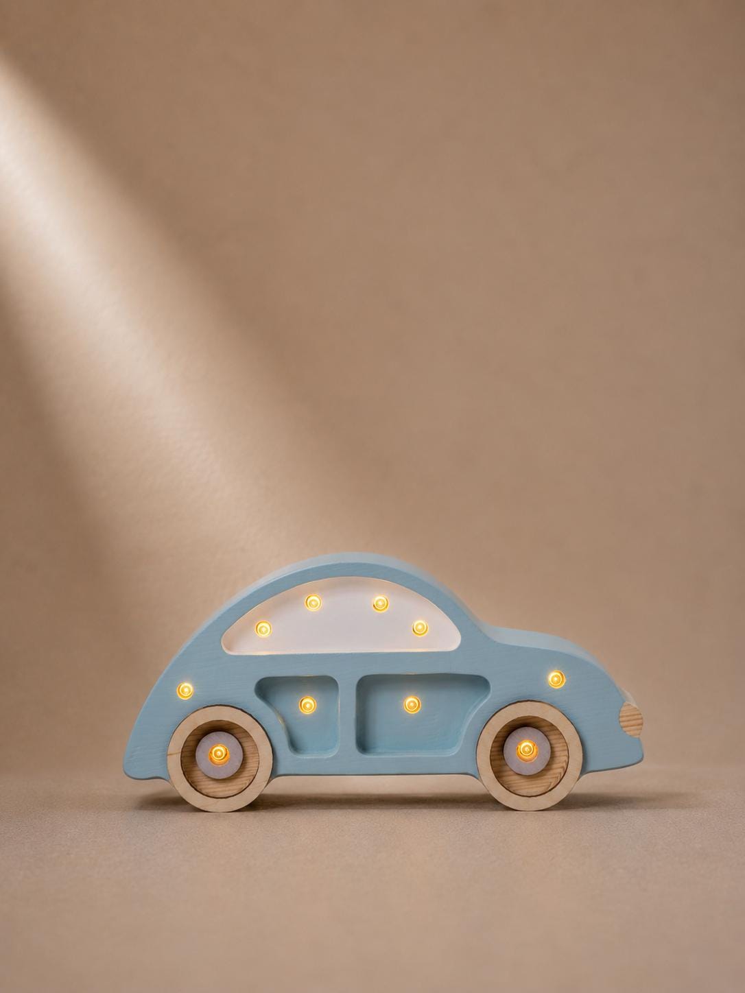 Hölzernes Auto Nachtlicht Retro für Jungenzimmer Klassische blaue Auto Lampe Kinderzimmer Deko Fahrzeug-Themen-Kinderzimmer Baby Junge Wandlampe Babyparty Geschenk