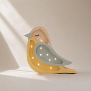 Hölzernes Mini-Vogel-Nachtlicht – Natur-inspiriertes Babyzimmer | Handgefertigte Lampe für Kinder – Licht im Wald-Stil