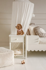 Little Lights Poodle Dog Lotta Night Light | Red Hearts on Pink