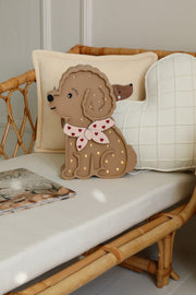 Little Lights Poodle Dog Lotta Night Light | Red Hearts on Pink