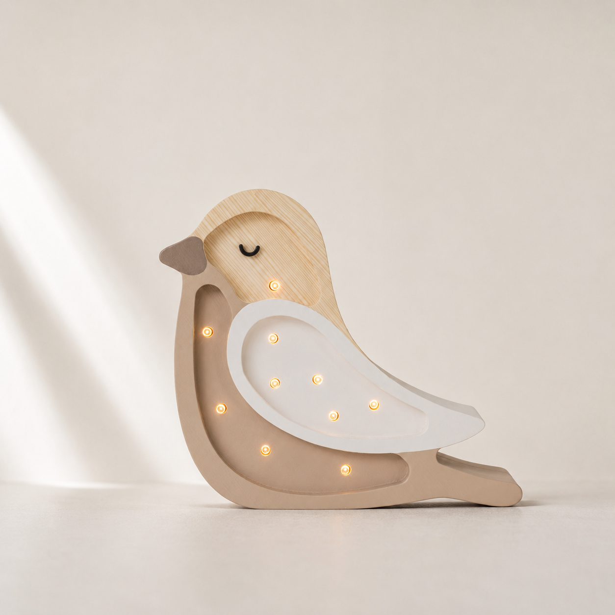 Little Lights Bird Mini Nachtlicht | Kaffee-Beige