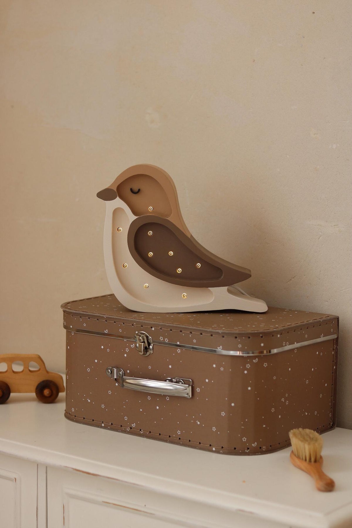 Little Lights Bird Mini Nachtlicht | Kaffee-Beige