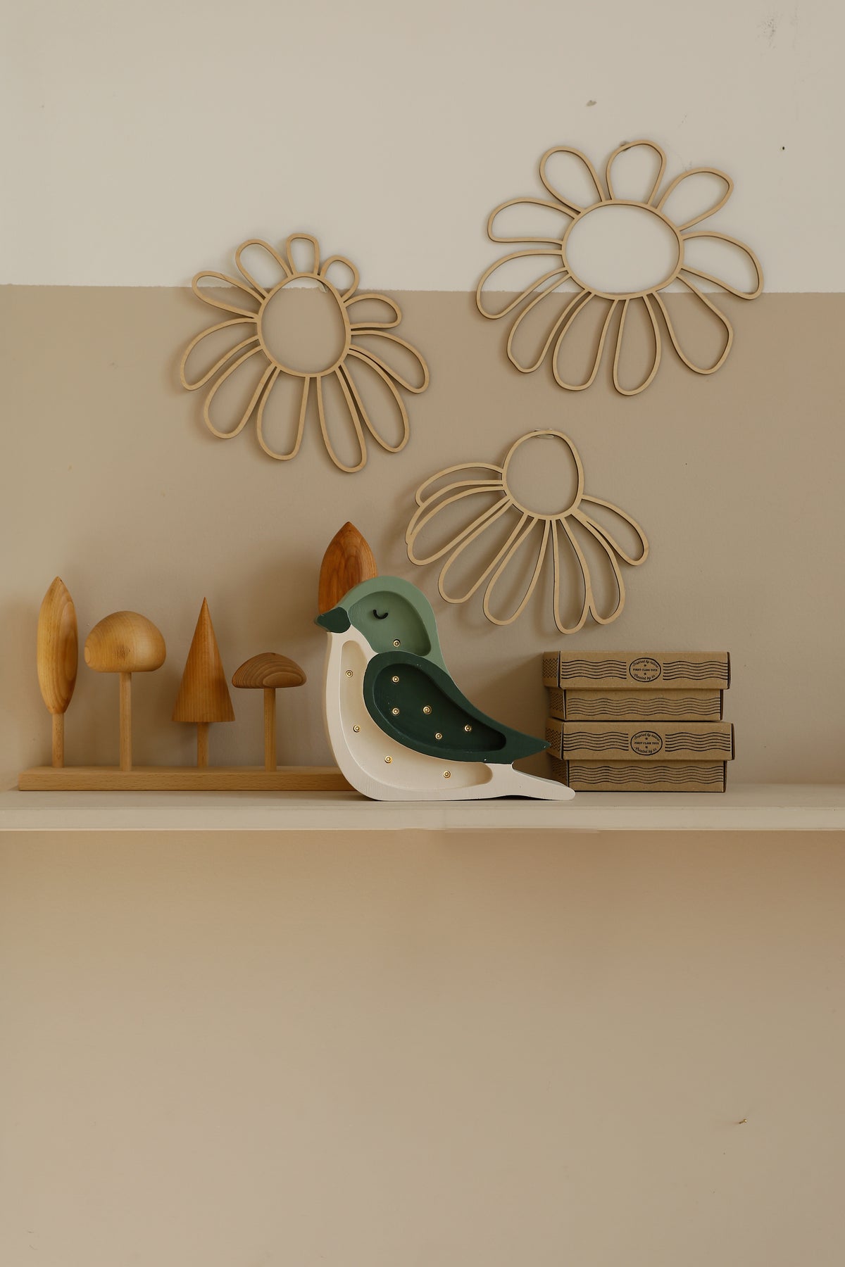Little Lights Vogel Mini-Nachtlicht | Pistaziencreme