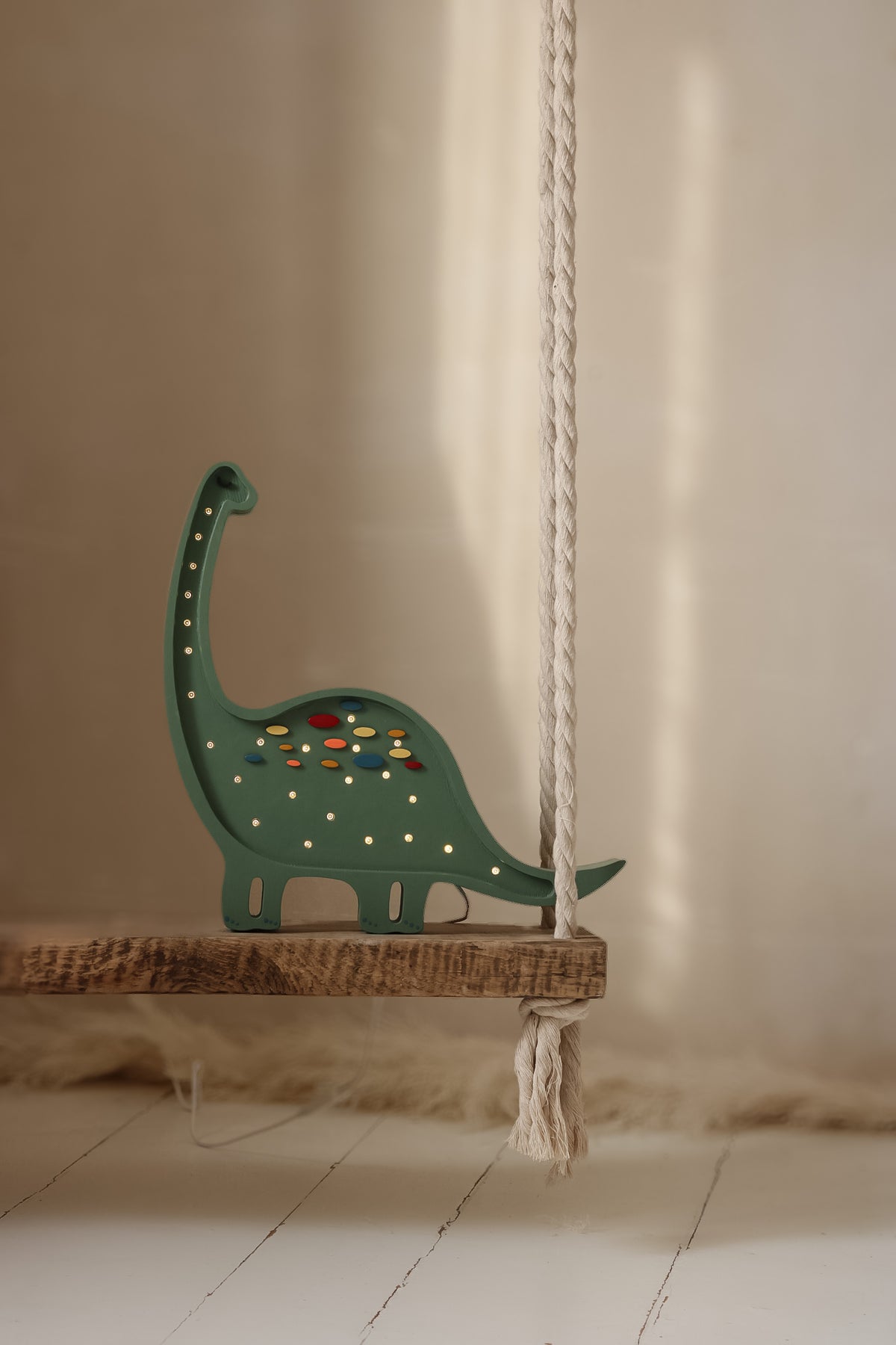 Little Lights Dino Diplodocus Nachtlicht | Konfetti Grün