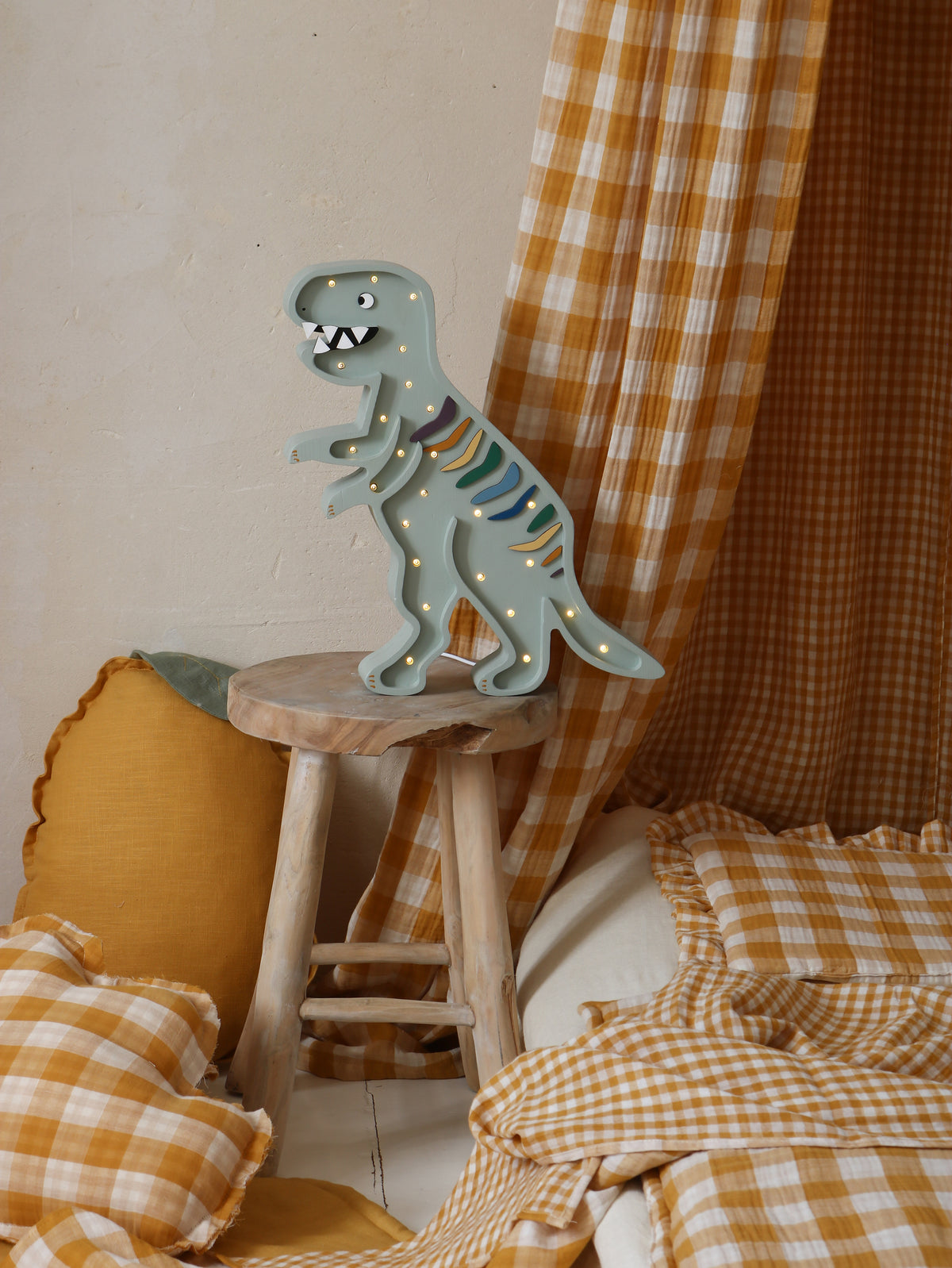 Little Lights Dino T-Rex Nachtlicht | Khaki Pastell