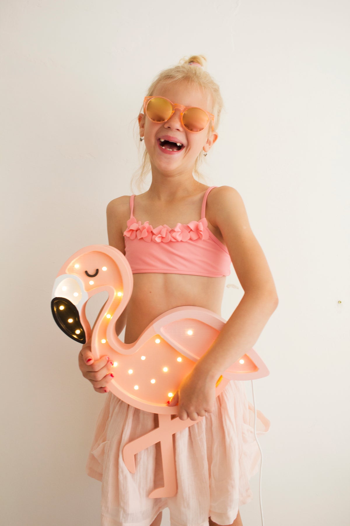 Little Lights Flamingo Nachtlicht | Pastell Garnele