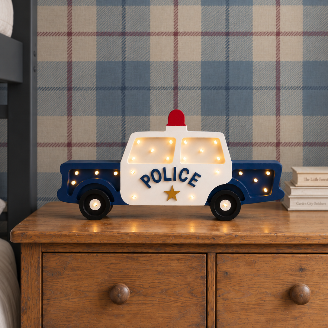 Little Lights Police Car Night Light | Vintage Navy