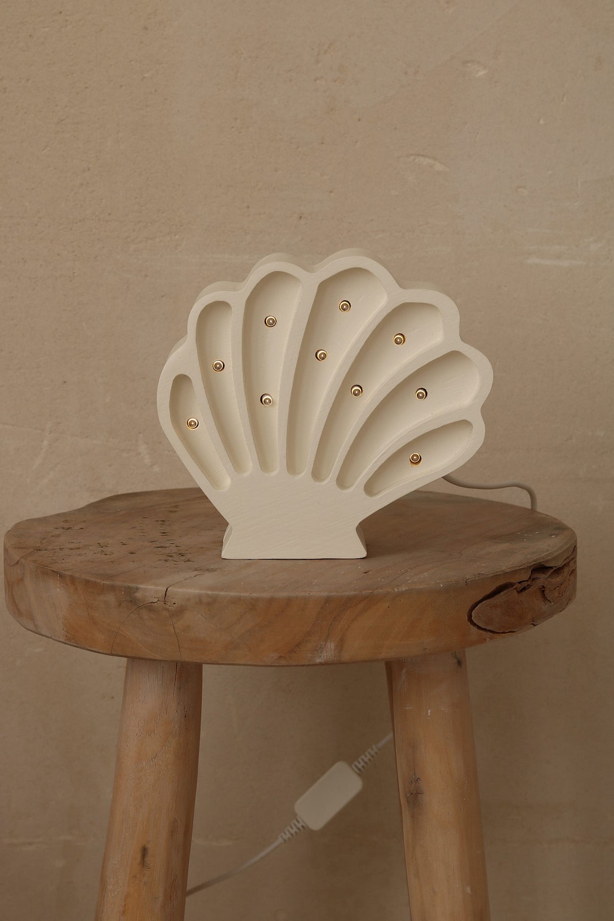 Little Lights Seashell Night Light | Pearl White
