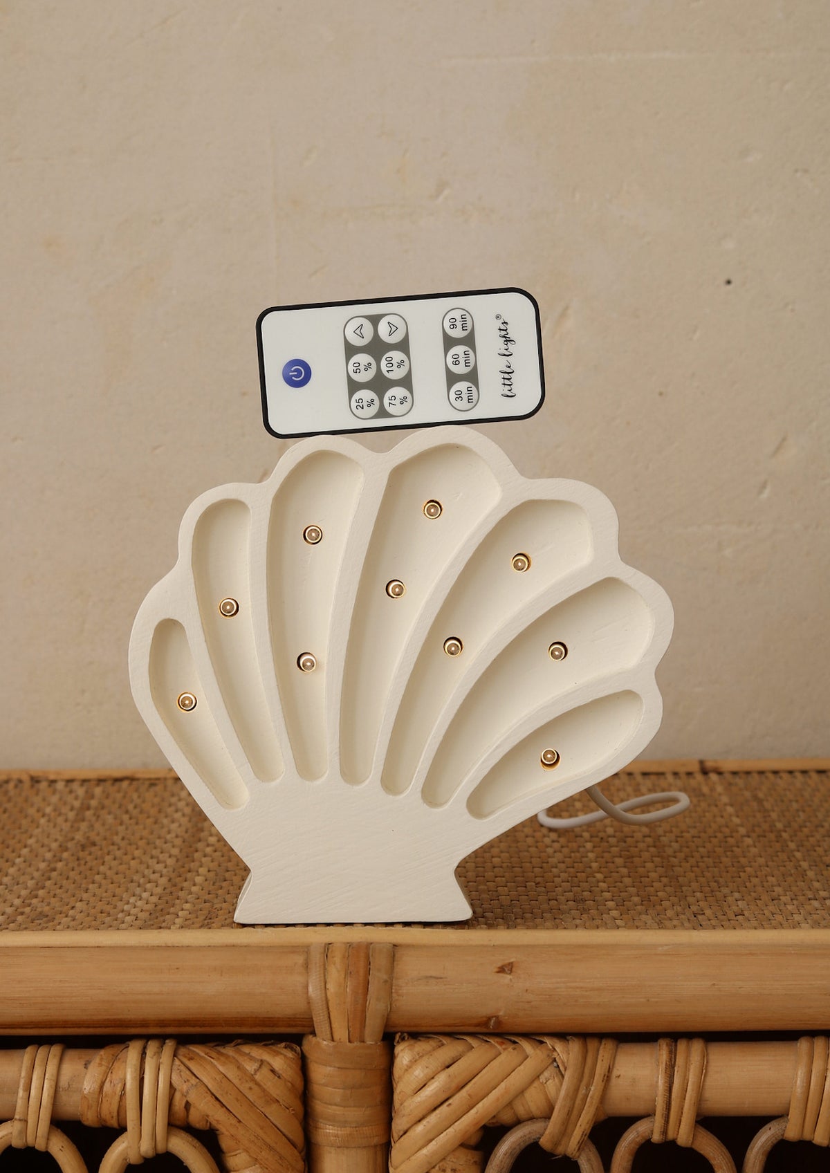 Little Lights Seashell Night Light | Pearl White