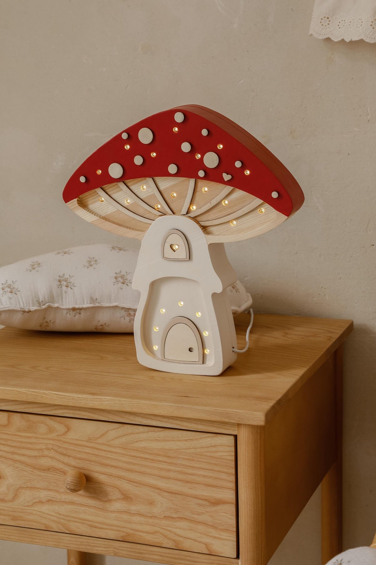 Little Lights Pilzhaus Nachtlicht | Feen Rot