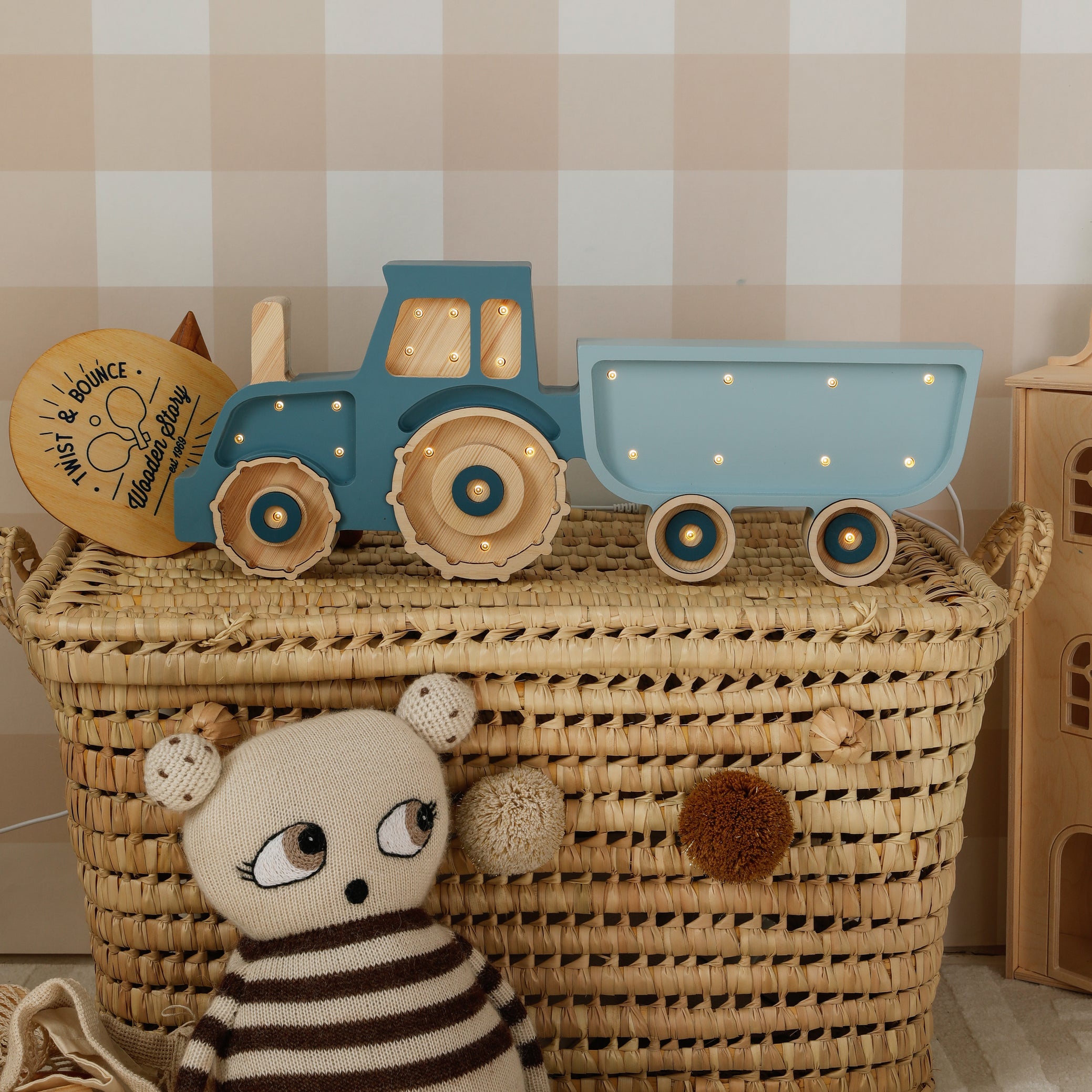 Little Lights Tractor Night Light  | Blue