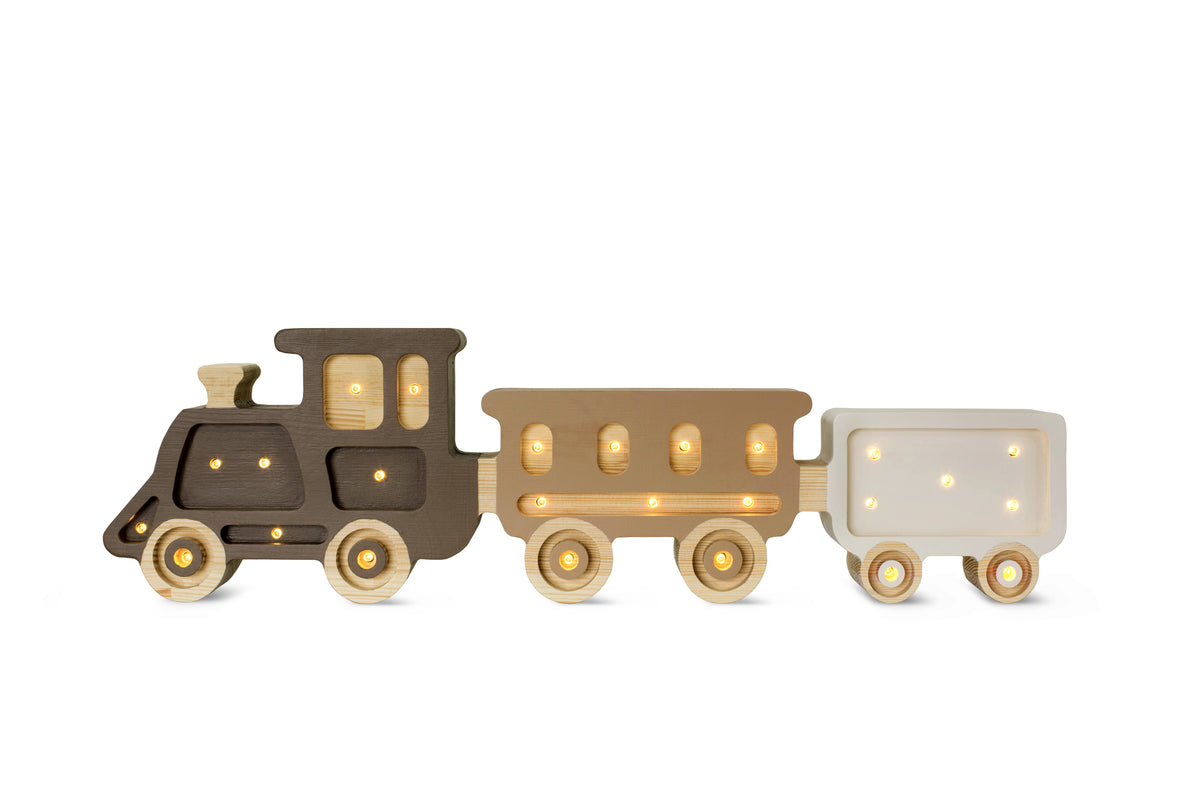 Little Lights Train Night Light | Coffee Cream