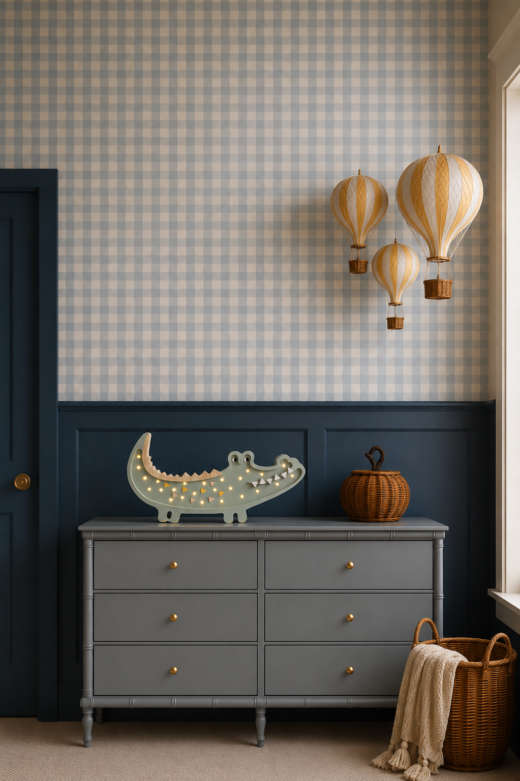 Little Lights Crocodile Night Light | Khaki Pastel