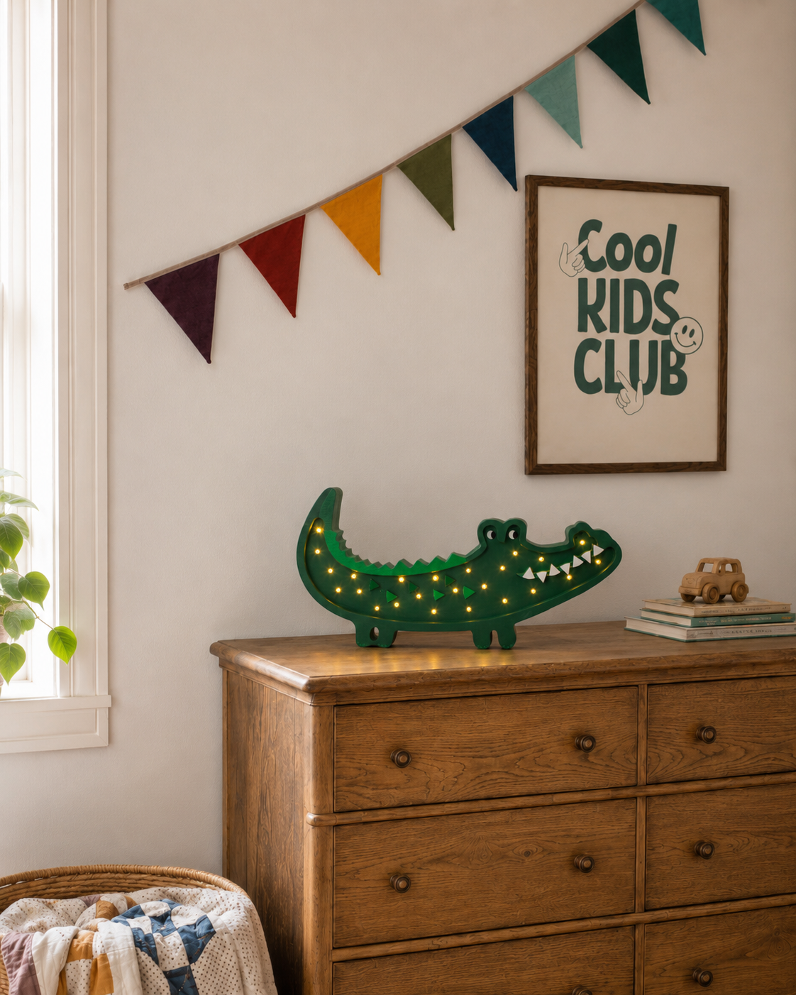 Lampka Nocna Krokodyl Little Lights | Papkin Green
