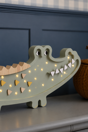 Little Lights Crocodile Night Light | Khaki Pastel
