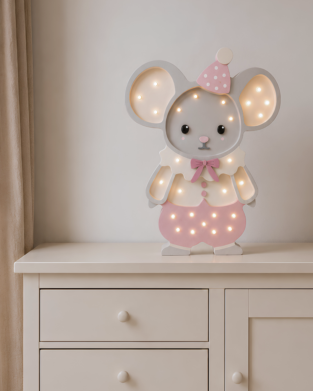 Little Lights Märchenfreund Maus Rose | Marshmallow Rosa