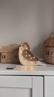 Lampka Nocna Ptaszek Mini Little Lights | Coffee Beige