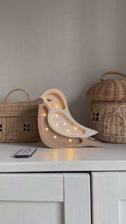 Little Lights Bird Mini Nachtlicht | Kaffee-Beige