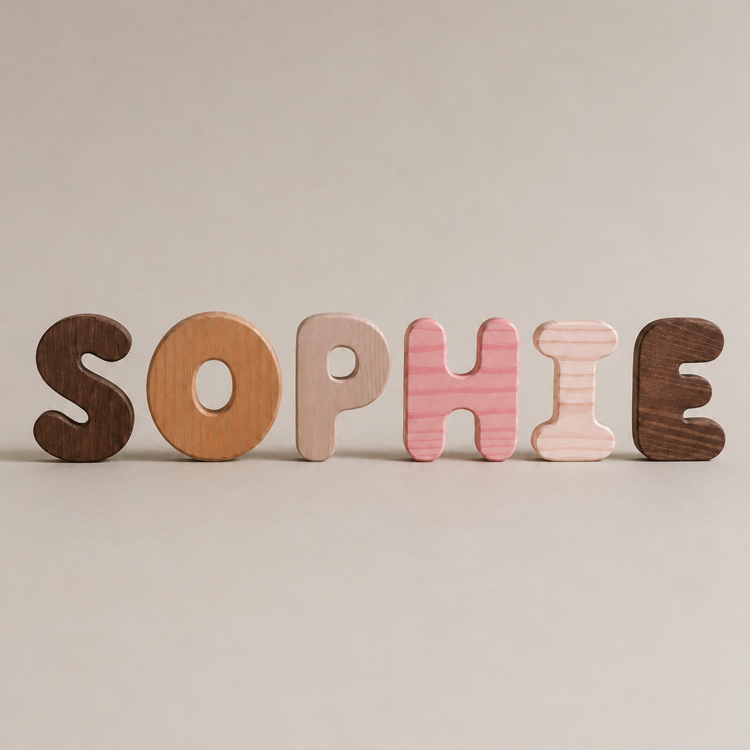 Wooden Bubble Letters | Create Your Own Name