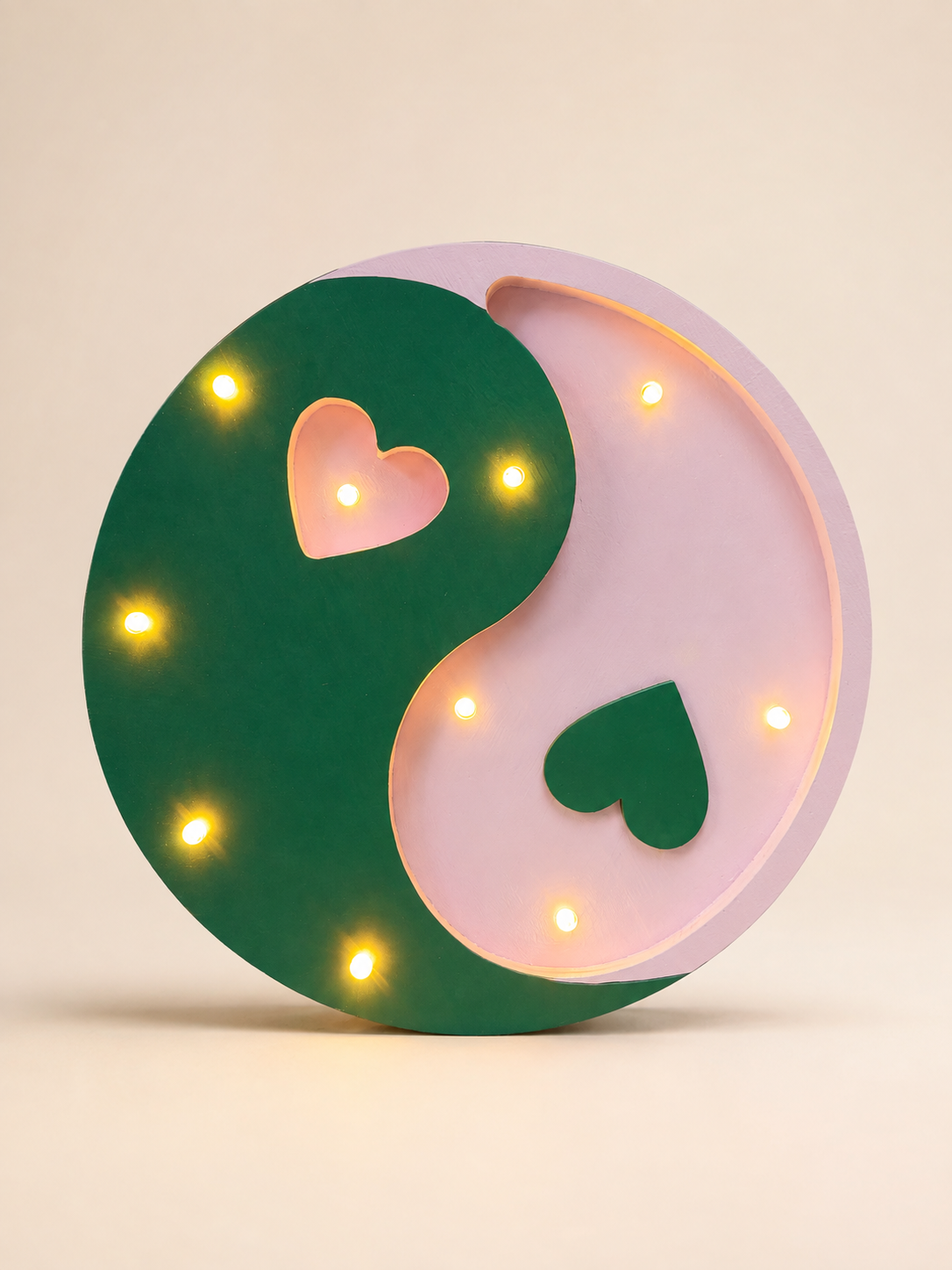 Yin-Yang Heart Lamp | Lilac Forest